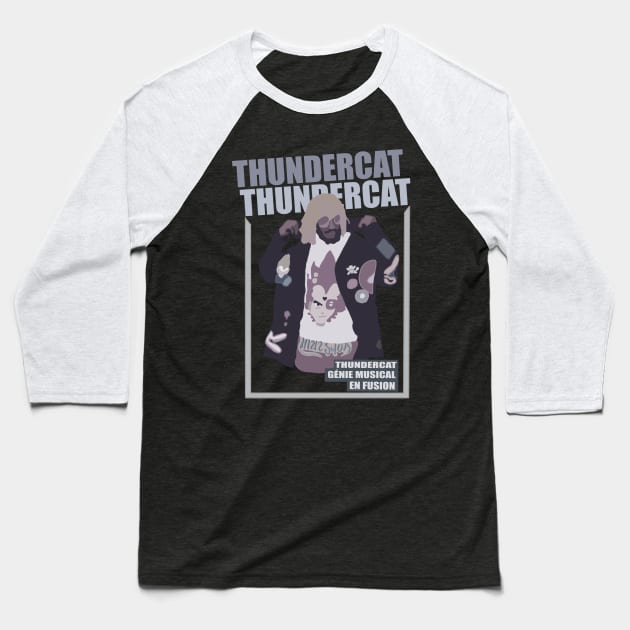 Thundercat Retro Monotone Design Baseball T-Shirt by The Collection